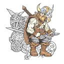 viking hunter x hunter tattoo design idea