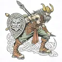 viking hunter x hunter tattoo design idea