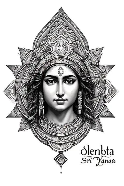 Sri Yantra tattoo design idea