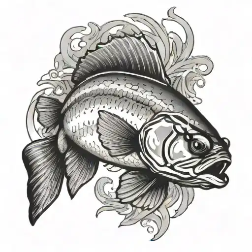 walleye fish tattoo design idea