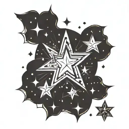 stars scattered tattoo design idea