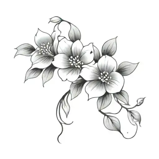 Filler Floral tattoo design idea