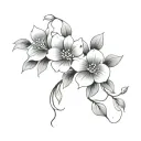 Filler Floral tattoo design idea