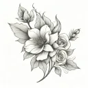 Filler Floral tattoo design idea