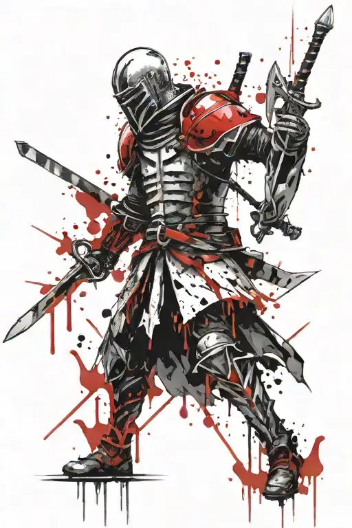 Templar knight bleeding  tattoo design idea