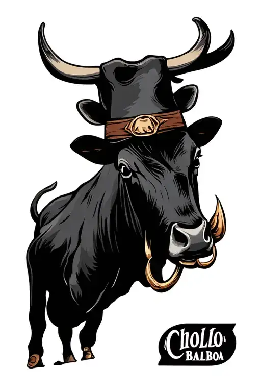 propiedad de balboa cattle brand cholo letters style tattoo design idea