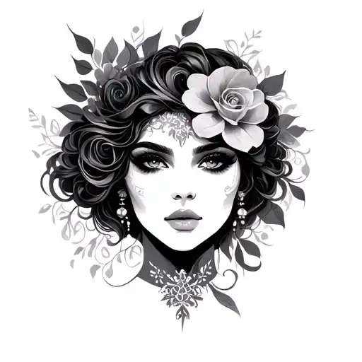 feminine strong wise tattoo design idea