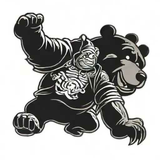 Winnie the pooh iron maiden 1 tattoo design idea