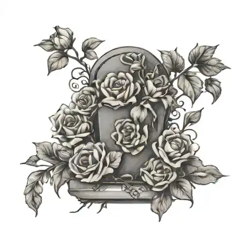 flowers in a grave yard small and elegant tattoo tattoo design idea