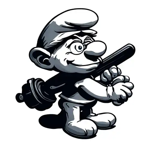 Smurf tattoo design idea