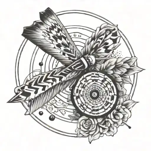 semicolon darts themed tattoo tattoo design idea