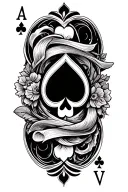 cards tattoo design idea