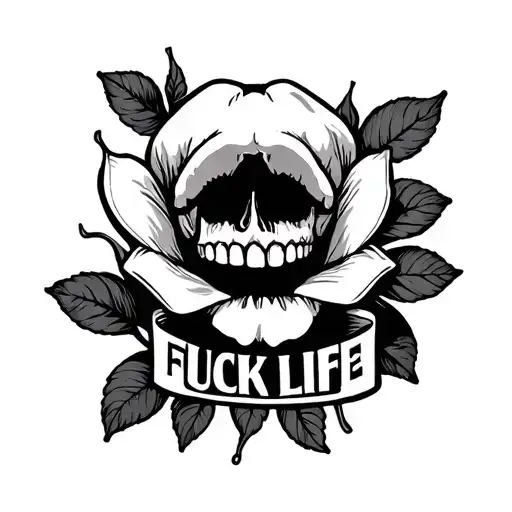 Fuck Life tattoo design idea