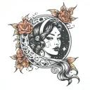feminist moon tattoo design idea