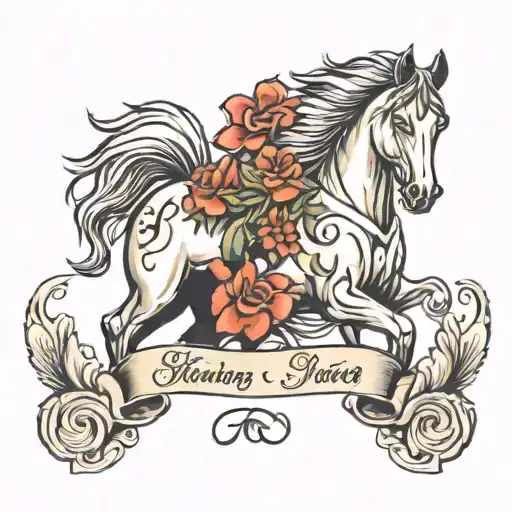 horse memorial tattoo for mom tattoo design idea