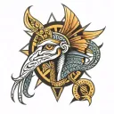 thoth God tattoo design idea