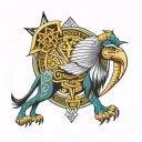 thoth God tattoo design idea