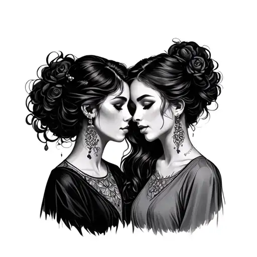 Connection love soul sister tattoo design idea