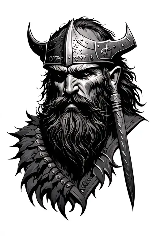 ulfhednar berserker viking tattoo design idea