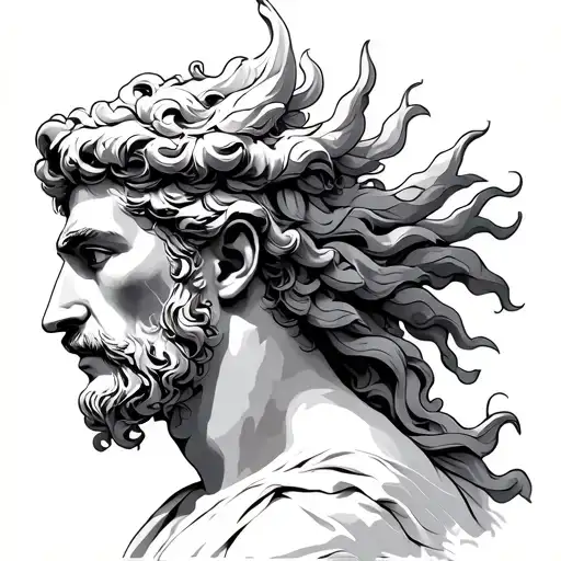 Greek god kairos tattoo design idea