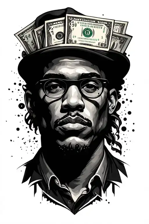 money motivated hustler tattoo design idea