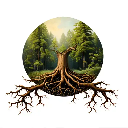 roots and growth  tattoo design idea