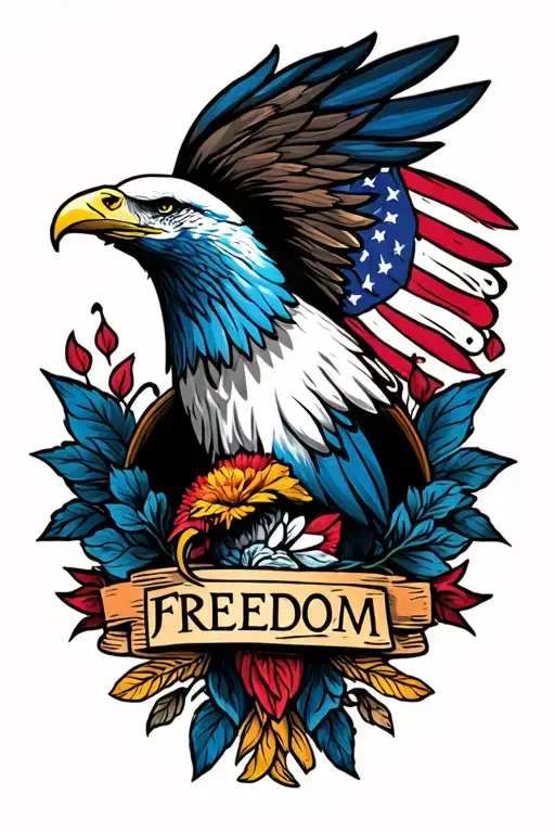 Freedom tattoo design idea