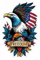 Freedom tattoo design idea