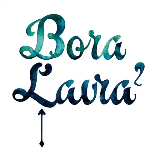 "Bora Laura" Two Word Ambigram Generator tattoo design idea