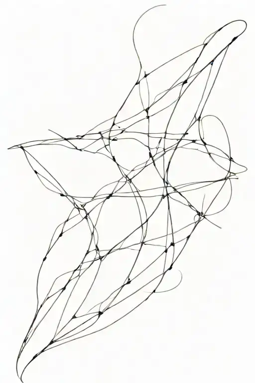 wider x's in a line down the torso to the crotch area. x's are in a stitches-like pattern, but not close together.  tattoo design idea