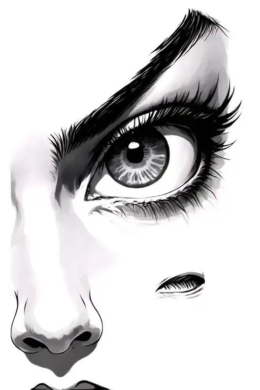 lucifers eyes looking tattoo design idea