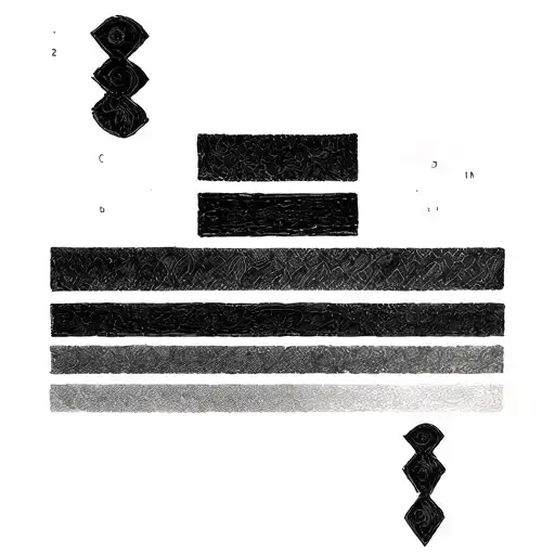 Tally Marks:	•	Five groups of five tally marks (totaling 25) arranged in a grid or linear fashion.	•	Each tally mark i tattoo design idea