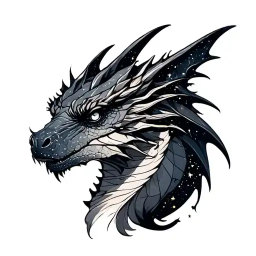 Draco constellation tattoo design idea