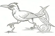 roadrunner sword tattoo design idea