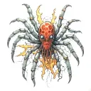 zombie spider tattoo design idea