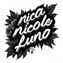 "nica nicole luna" name tattoo tattoo design idea
