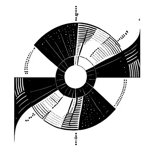 Design Concept: Concentric Circles with Morse Code Arcs using `..- -- ..- -` and `-. .. ... .- -.` Make it look Minimali tattoo design idea