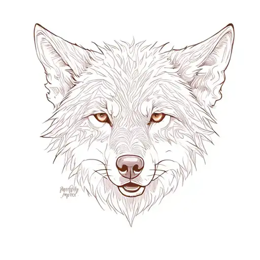 "Perfectly Imperfect" Wolf  tattoo design idea