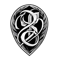 initials intertwined tattoo design idea