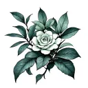 jade plant tattoo design idea