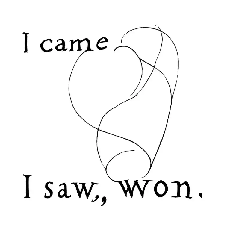 I came, I saw, I won tattoo design idea