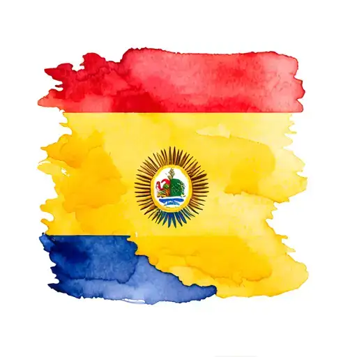 Colombia flag tattoo design idea