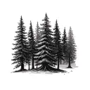 Douglas Fir Tree tattoo design idea