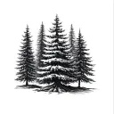 Douglas Fir Tree tattoo design idea