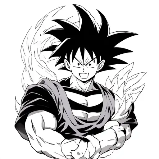 luffy gear 5 and goku ultra instinct tattoo design idea