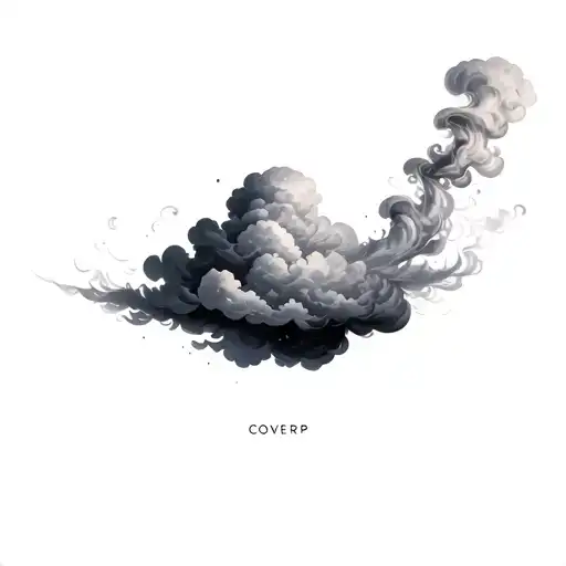 Coverup Clouds and Smoke tattoo design idea