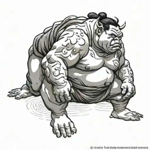 sumo tattoo design idea