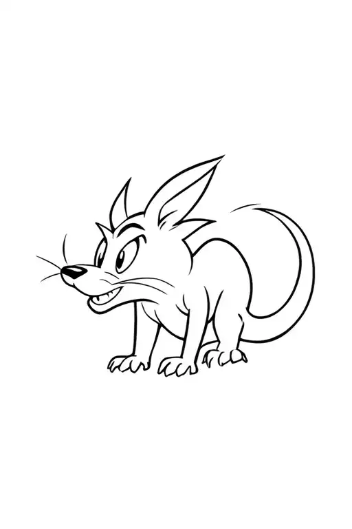 Looney Tunes Tasmanian devil tattoo design idea