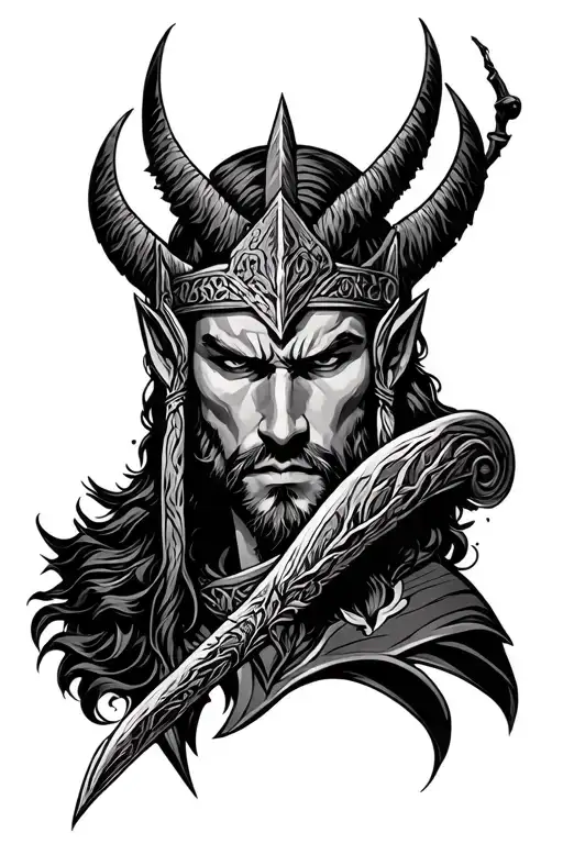 loki norse mythology inspired tattoo tattoo design idea