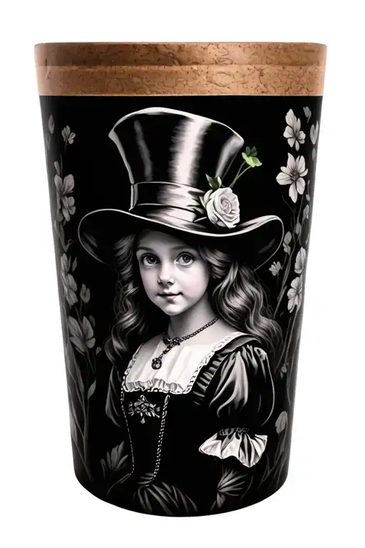 Alice in Wonderland hat tattoo design idea